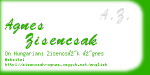 agnes zisencsak business card